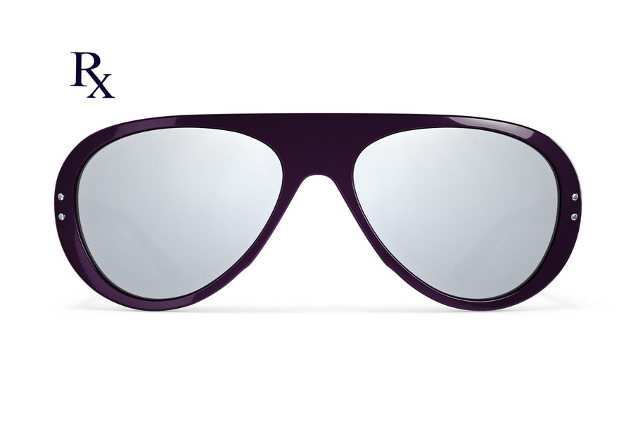 Ski Aviators Rx tricolor purple sunglasses by VALLON